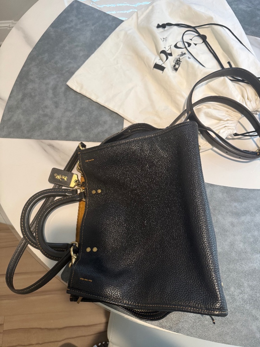 : Coach Rogue 25 in Black Regenerative Pebble Leather CD940